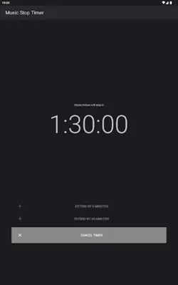 Music Stop Timer (Sleep Timer) android App screenshot 0